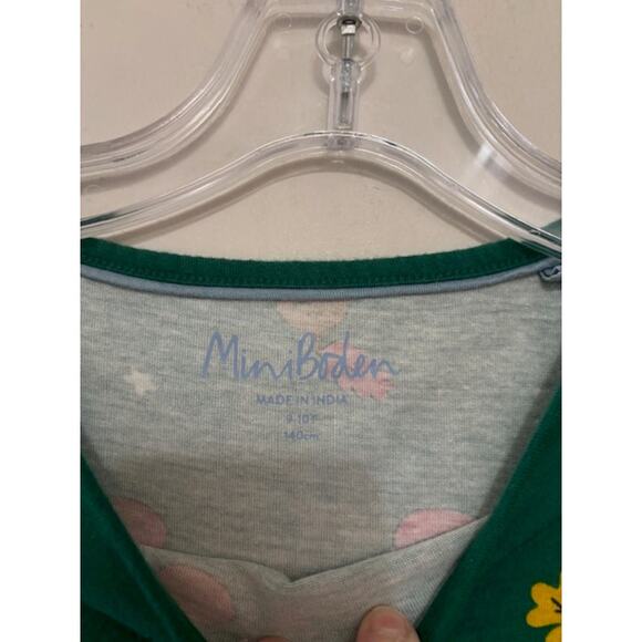 Mini Boden Dress Long Sleeve Size 9 - 10 Big Applique Fox Fall A Line Green - Picture 5 of 5